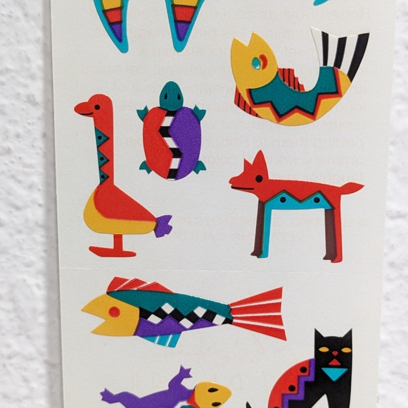 Vintage Mrs Grossman's Robert Shields Stickers Southwest Gecko Cat Fish - Picture 5 of 6